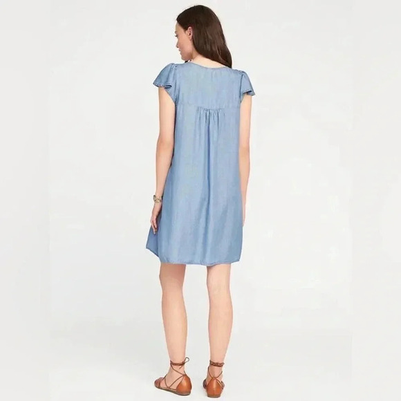 Old Navy Embroidered Tencel Swing Dress - Picture 3 of 12